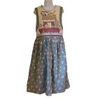 Vintage Handmade Jumper Dress Noah's Ark Animal Print Womens S Daisy Kingdom