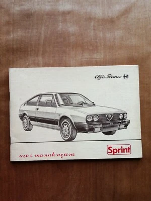 Libretto Uso e manutenzione auto d'epoca ALFA ROMEO SPRINT 2/83 - Immagine 1 di 2