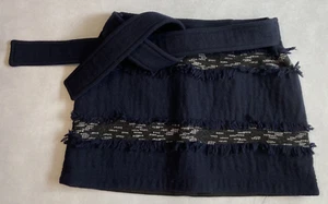 Derek Lam 10 Crosby Damen Wolle Tweed Fransen Minirock blau Größe 4 neu mit Etikett $ 395 - Bild 1 von 8