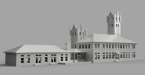 1/87TH HO SCALE BUILDING 3D PRINTED KIT MILWAUKEE ROAD DEPOT, MISSOULA, MONTANA - Picture 1 of 6