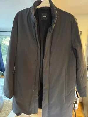 Abrigo de plumón Theory gris poli brazo O para hombre talla grande cálido ¡¡Excelente!!! Foto 1 de 4