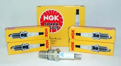 Set of 4 Genuine NGK 5722 BR9ES Nickel Spark Plug with Removable Terminal Nut - Image 1 of 4