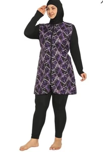 4pcs Long Sleeve Swimsuits, Modest Muslim, Full Cover Rash Guard Burkini, Bikini - Picture 1 of 6