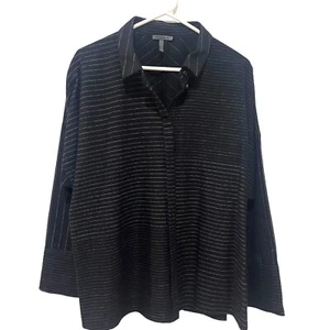 OSKA Women's Unlined Lightweight Black Striped Wool Jacket size 1 US6/8 - Picture 1 of 16