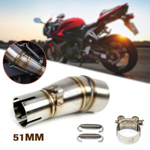 Motorcycle Exhaust Middle Pipe Link Steel Muffler Mid Section Adapter Z250/300