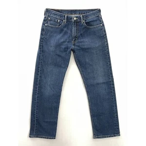 Jeans Levis da uomo 505 classici dritti blu scuro lavaggio denim vestibilità regolare 32x28,5 - Foto 1 di 6