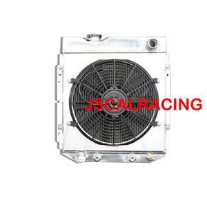 Aluminum Radiator+Fan Shroud For Ford Falcon Mustang Mercury Comet 60-66 3Row AT - Picture 1 of 7