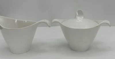 Vintage Retro Melamine Cream & Sugar Melamine Set, Mid Century Modern EVC - Image 1 of 4
