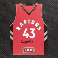 2016-17 Panini Threads Pascal Siakam Rookie On Card Auto Die-Cut Jersey /199