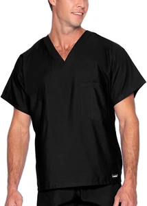Landau Stretch Black Scrub Top XLG NWT - Picture 1 of 10