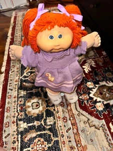 Vintage Kohlpflaster Kinder rote Haare Doppelpony blaue Augen HM1  - Bild 1 von 6