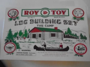 Building set  Roy Toy The Camp  Log Cabin  #9 Made in Maine USA construction set - Picture 1 of 5