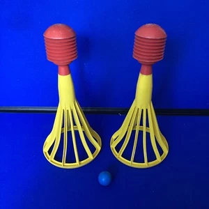 Vintage Set 2 Tupperware Toys Pop-A-Lot Ball Shooters with 1 ball - Picture 1 of 12