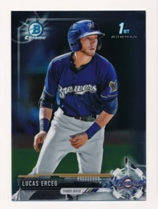 2017 Bowman Chrome Prospects #BCP7 Lucas Erceg - Milwaukee Brewers Royals - Picture 1 of 2