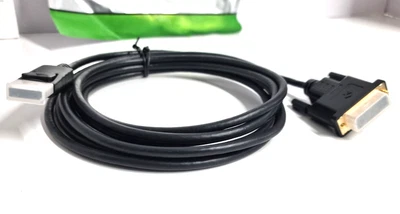 10x Rankie DisplayPort to DVI Cable 3m Black Lot Full HD 1080p DP to DVI - Image 1 of 4