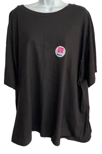 Neu mit Etikett Hanes Her Way kurzärmliges Damen-T-Shirt schwarz Baumwolle 3X 26-28 - Bild 1 von 5