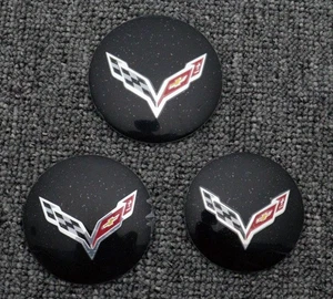 Four New 65MM Corvette WHEEL CAP DECALS EMBLEMS 2 1/2 INCH - Picture 1 of 11