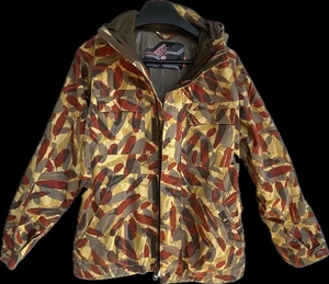 Burton Snowboard Jacket Size Small Feather Camo Full Zip Hooded Ski Snow DryRide - Picture 1 of 18