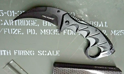 Tac-Force Karambit Assisted Open Pocket Knife Tactical Hawkbill Claw EDC Black - Image 1 of 4