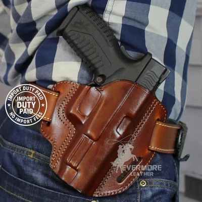 Multiple Position Carry Leather Holster - OWB Leather Gun Holster - Choose Model - Image 1 of 3