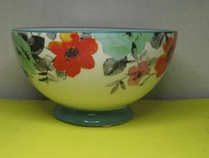 The Pioneer Woman Floral türkis Suppenschüssel mit Fuß - Bild 1 von 13