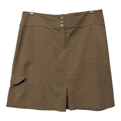 Falda de nailon Sahalie línea A para mujer 12 tenis utilitario Gorpcore Athlesiure marrón Foto 1 de 4