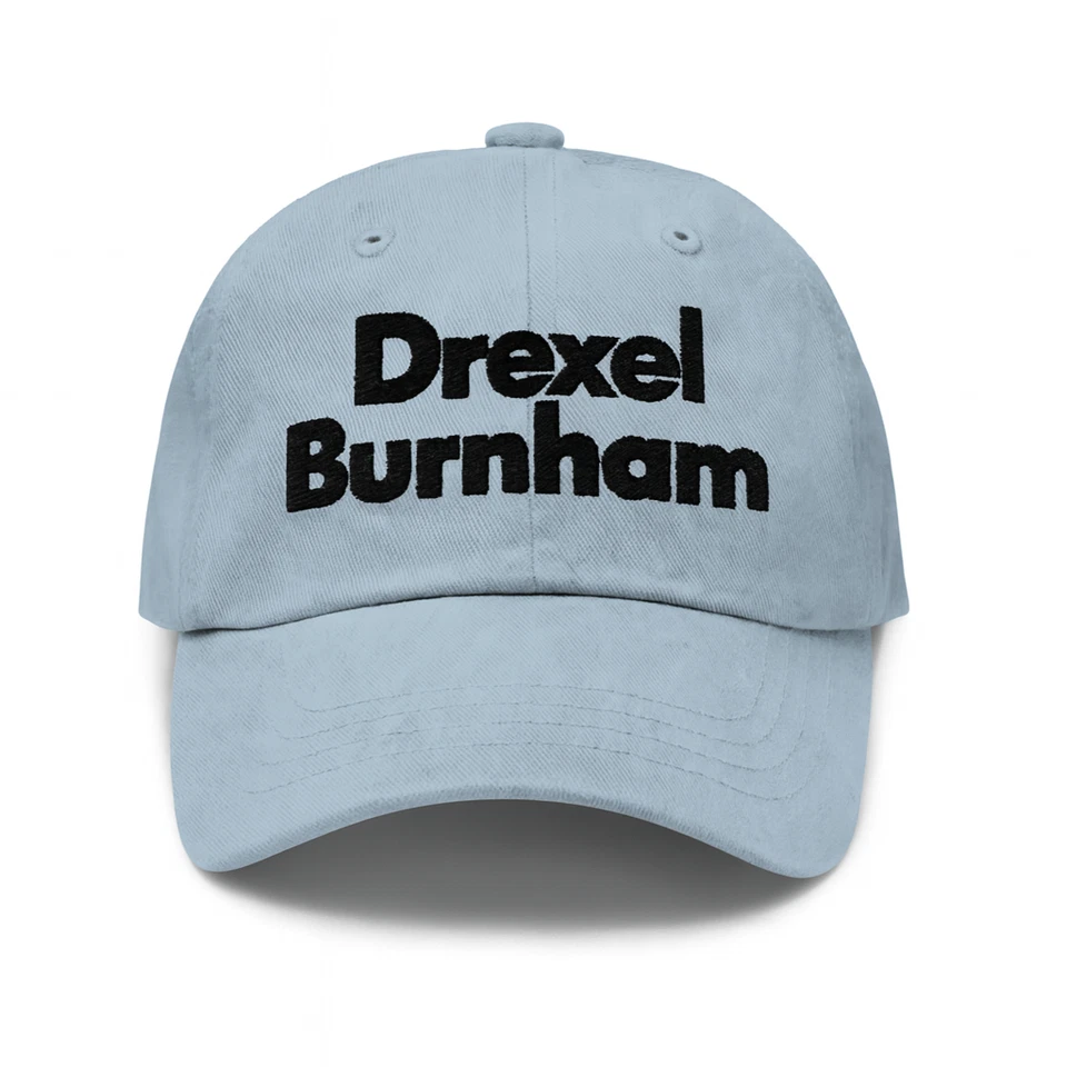 全新带标签 罕见 复古 Drexel Burnham Lambert 投资银行帽子/帽子 蓝色 — 第 1/1 张图片