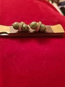 GEMELOS VINTAGE PARA HOMBRE Cuerda Tono Dorado Jade Mármol Verde ENVÍO GRATUITO - Imagen 1 de 3
