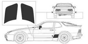 83-91 PORSCHE 944S MATTE BLACK STONE GUARD CLASSIC - Picture 1 of 1