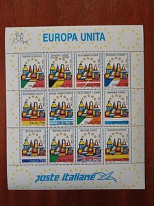 Poste Italiane 1993- Hoja bloque de EUROPA UNITA - STAMPS - Imagen 1 de 1