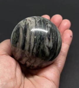 Zebra Genuine Calcite Stone Sphere From Madagascar 60mm 303g USA SELLER - Picture 1 of 13