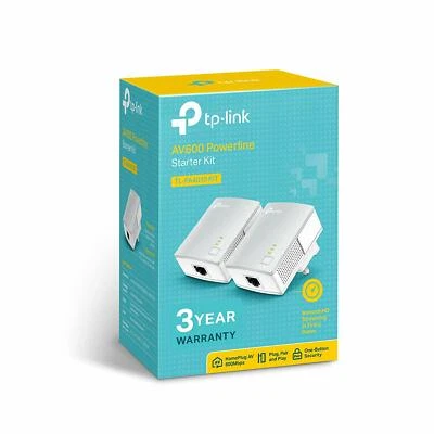 TP Link 600 Mbps Wireless Internet Adapter Ethernet Networking Power line Kit - Image 1 of 4