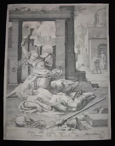 Jan Saenredam: Jael & Sisera 1610/Print Copperplate Lucas van Leyden - Picture 1 of 4