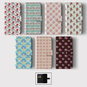 CASE FOR IPHONE 16 16E 15 14 12 12 SE WALLET FLIP PHONE COVER FLORAL SHABBY CHIC - Picture 1 of 9