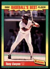 1988 Fleer Baseball's Best Sluggers vs Pitchers Tony Gwynn San Diego Padres #17