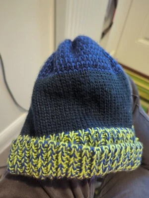  "George"Kids Beanie Blue- Green Age 8-12 Years. Lined.  - Image 1 of 4