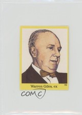 1989 The Official Hall of Fame Fun & Fact Sticker Book Stickers Warren Giles HOF