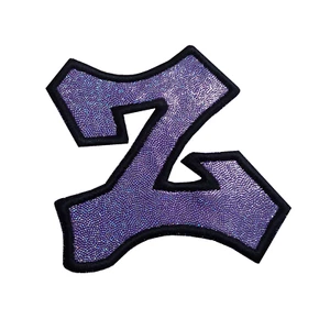 1 x 9.8cm tall Graffiti Style Shiny Letters Numbers Patch Motif Sewing Trimming - Picture 1 of 5