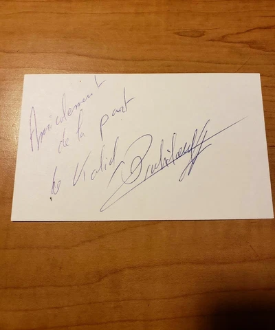 KHALID RAHILOU - BOXER - AUTOGRAPH SIGNED - INDEX CARD - AUTHENTIC - A1320 Cover