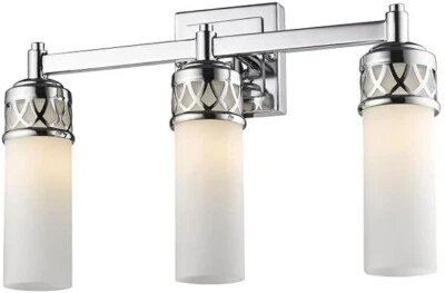 Livex Lighting 4723-05 Bath Vanity Light W/ Hand Blown Satin White Glass Shades - Image 1 of 4