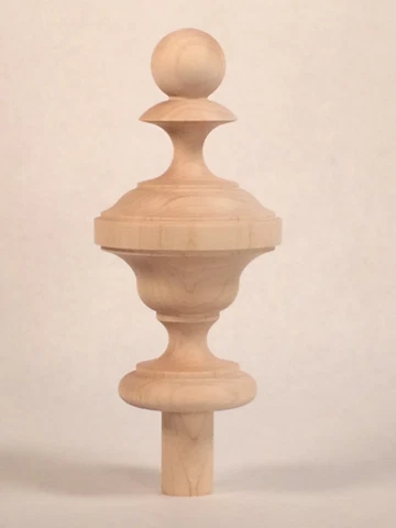 NEWEL POST FINIAL MAPLE WOOD UNFINISHED CAP 5 inch #AF01 Cover
