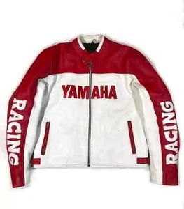 Yamaha Motorbike Cowhide Leather Jacket Motorcycle Sports Racing Leather Jacket - Picture 1 of 3