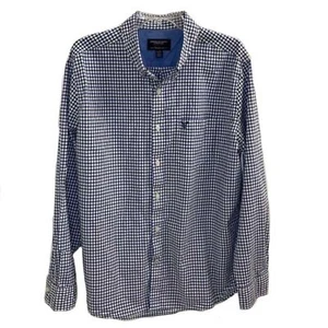 Camisa de algodón American Eagle azul a cuadros calce atlético para hombre talla extra grande XL - Imagen 1 de 12