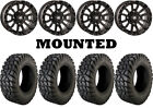 Kit 4 Moose Rigid Tires 30X10-14 On High Lifter Hl21 Black Wheels 1Kxp