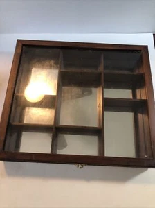 vintage Select Merchandise Co wood shadow box with compartment 13.5 " X 11 3/4" - Picture 1 of 9
