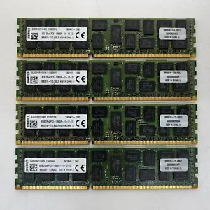 LOT OF 4 Kingston 8GB PC3-12800R ECC Server Memory RAM 9965516-173 32GB - Picture 1 of 2