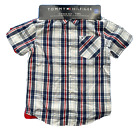Tommy Hilfiger Boy's Tops 3 Piece Set Red Polo, White Tee, & Plaid Woven Shirt