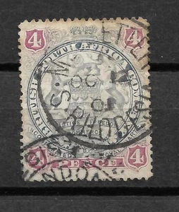 RHODESIEN, QV 1897 GROSSWAFFEN, 4d SG 70 GUT GEBRAUCHT, BEI MELSETTER CODE A, SC - Bild 1 von 1