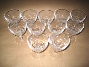 Maastricht geschliffene Kristall Wein Schnaps Gläser Set 11 Stück Bernia Stil - Bild 1 von 4