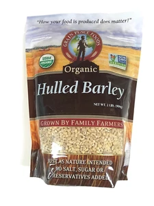 Grain Place Foods | Non-GMO Organic Hulled Barley | Made in the USA | 2 lb Bag - Picture 1 of 9